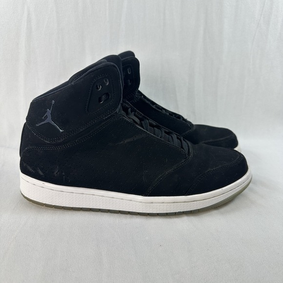 NIKE AIR JORDAN 1 FLIGHT 5 PREMIUM 881434-001 SHOES SIZE 8.5 BLACK WHITE 23 MJ - Picture 1 of 11